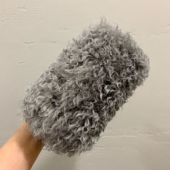 Handmade Genuine Curly Shearling Kisslock Wristlet/Shoulder Bag/Crossbody - Picture 15 of 16